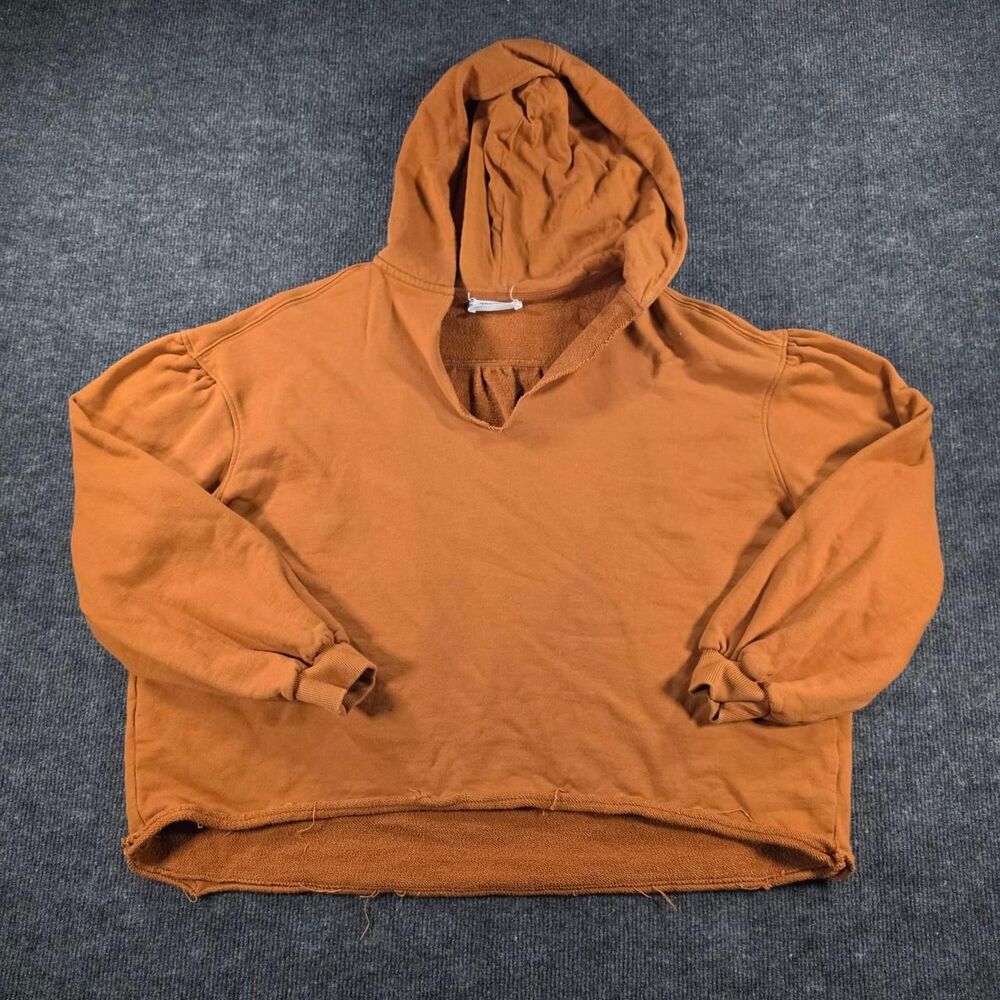Zenana Women's Orange and Brown Hoodie